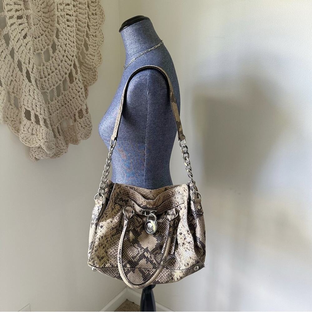 Michael Kors Python Hamilton Shoulder Bag - image 1